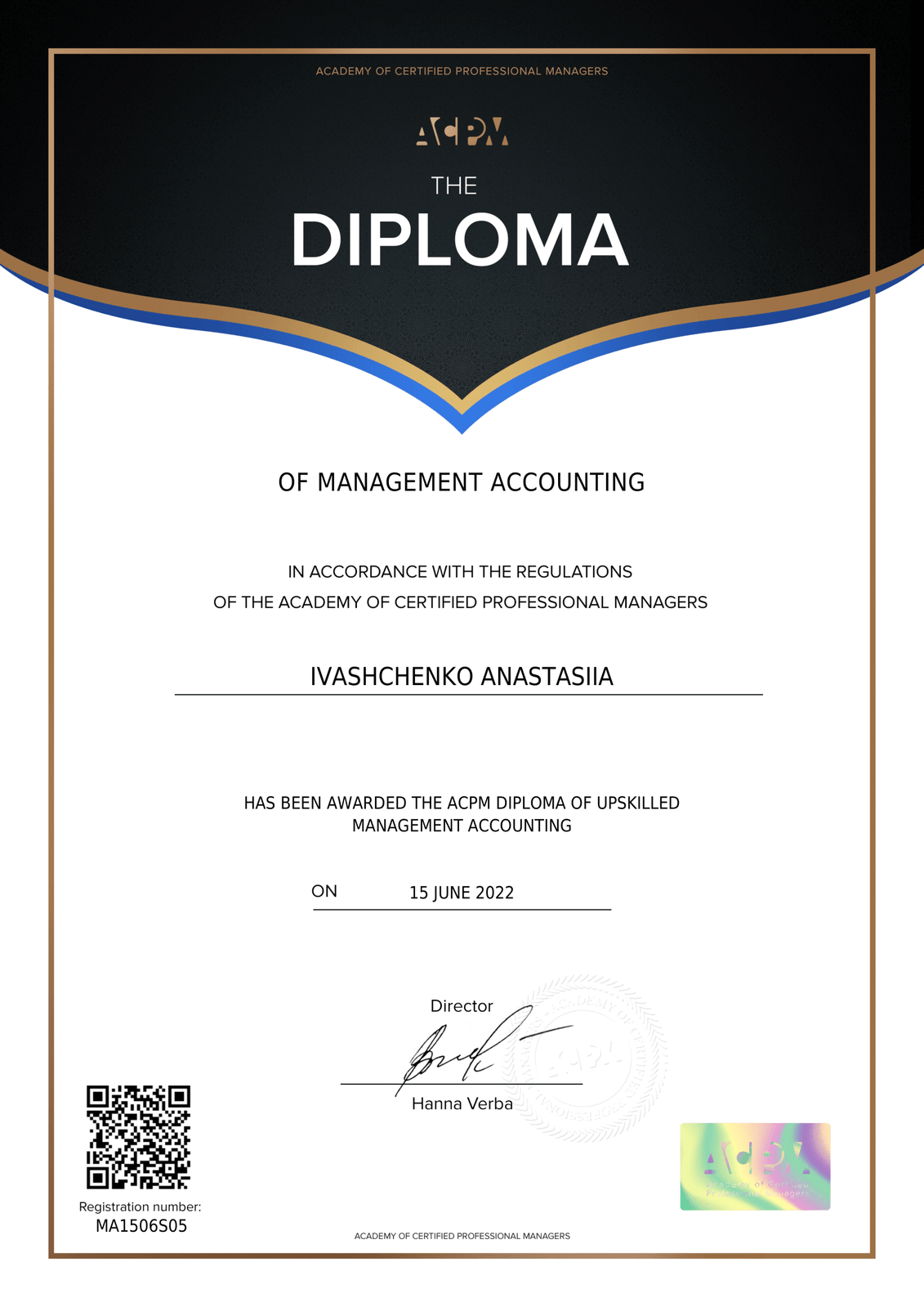 Certificate