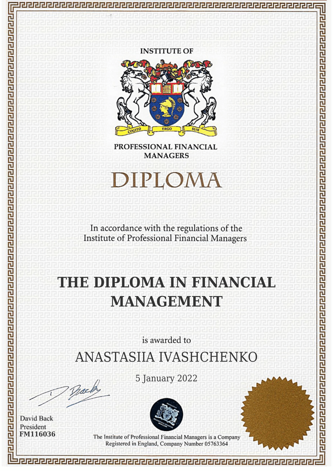 Certificate